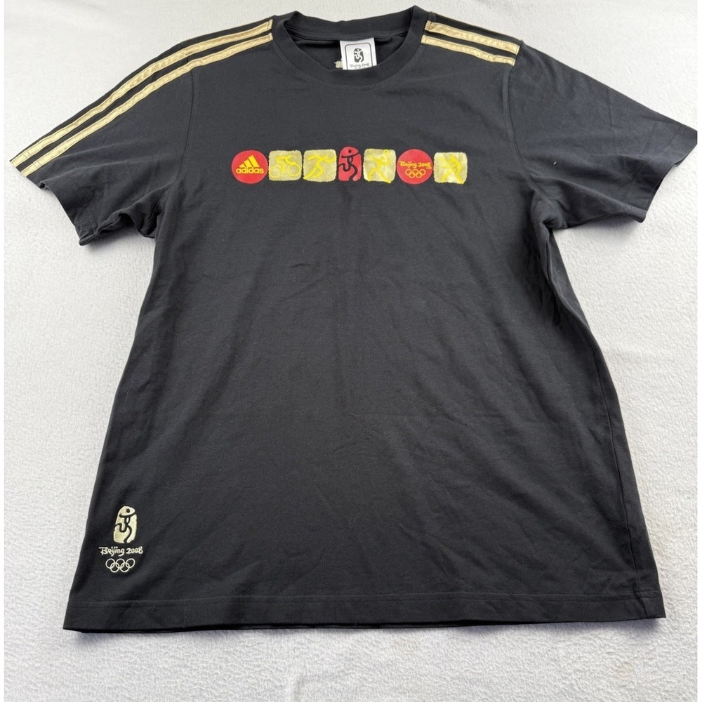 Adidas 2008 Beijing OLympics City Icon Black Cotton T Shirt Size XL NWT